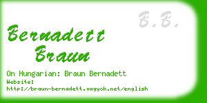 bernadett braun business card